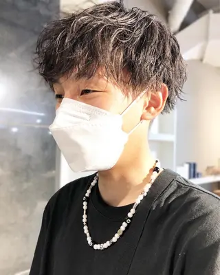 パーマ ヘアアレンジ メンズ ainico+所属・メンズ特化✂️栗原 侑也のヘアスタイル