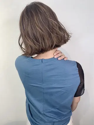 ミディアム カラー 髪質改善/ウスイ アイキ/_WHITEのヘアスタイル