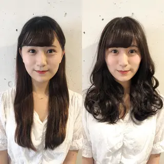 ロング 髪質改善縮毛矯正 専門店のヘアスタイル