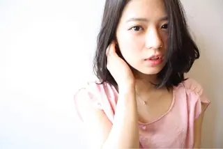 ミディアム カラー パーマ tuuli トゥーリのヘアスタイル