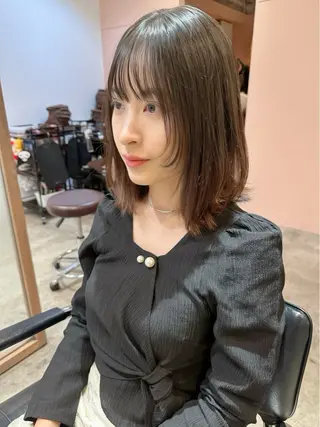 ミディアム ナチュラル/レイヤー 磯飛⭐️慎之介のヘアスタイル