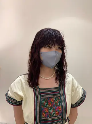 ミディアム 韓国レイヤー🪽 耳ツボジュエリーのヘアスタイル