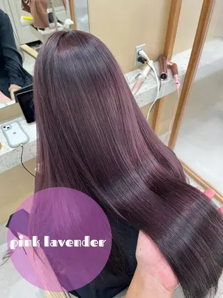 セミロング カラー ヘアアレンジ 🥀暖色韓国ヘア💕 保科侑花のヘアスタイル