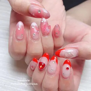 ミディアム ネイル 🐾enen style 🐾のネイルデザイン