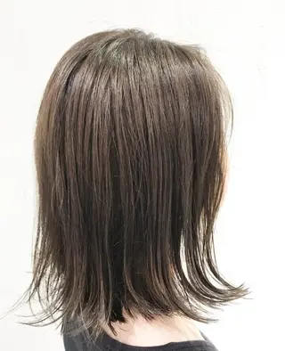 ミディアム カラー パーマ ヘアアレンジ マツエク・マツパ 韓国ヘア/レイヤー /透明感カラー❤️のヘアスタイル