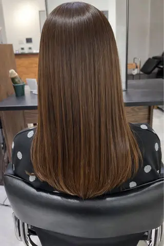 ロング カラー ミディアム／ ヒグレアキコのヘアスタイル