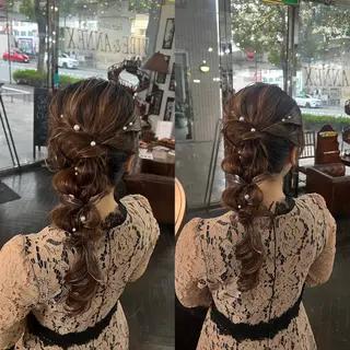 ロング ヘアアレンジ ハイライト/レイヤー /ハイトーン/AOIのヘアスタイル