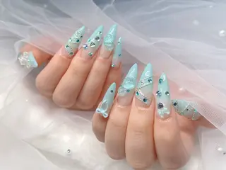 ネイル チップ長さ出し 専門店のネイルデザイン