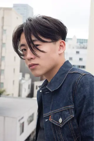 ミディアム メンズ 千葉 慎也のヘアスタイル