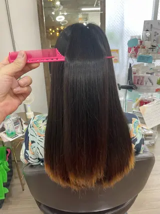 ロング プルエクステ/潤艶 最強矯正/西野入のヘアスタイル