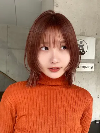 ミディアム カラー shiori/暖色/ レイヤー/似合わせのヘアスタイル