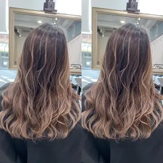 セミロング カラー ヘアアレンジ 縮毛矯正 髪質改善寺坂雄飛💐のヘアスタイル