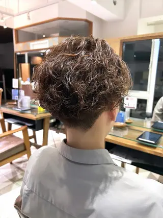 パーマ メンズ 吉水 彩乃 /ボブ/艶感カラーのヘアスタイル
