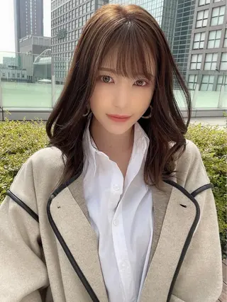 セミロング モテ髪🤍こなれヘア 藤山裕大のヘアスタイル