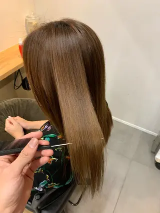 ロング カラー ヘアアレンジ ⭐️似合わせカットN o.1✨️けいとのヘアスタイル