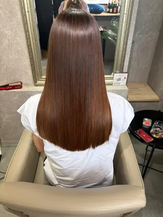 ロング かがみ/メンテナンス カット無料のヘアスタイル