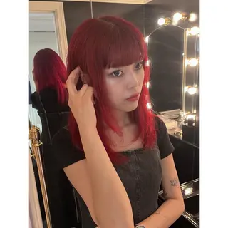 セミロング カラー miyu /トレンド カラー×艶髪のヘアスタイル