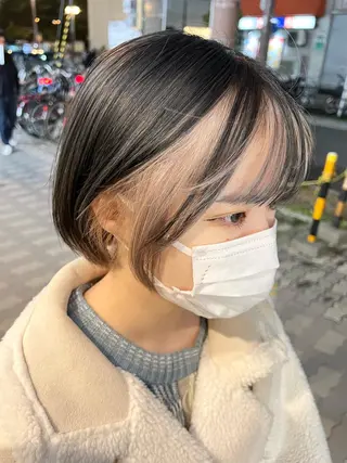 ショート カラー マンツーマン女性 美容師 奏のヘアスタイル
