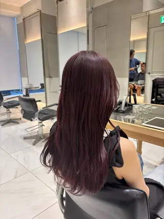 ロング カラー ヘアアレンジ 似合わせカットカラー 💎モエのヘアスタイル