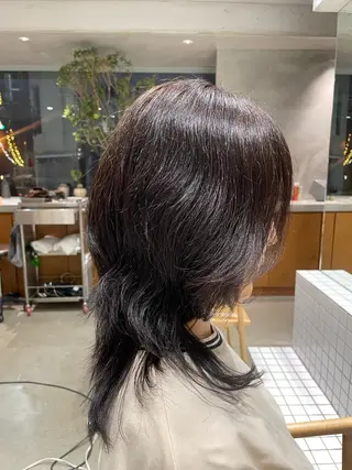 ミディアム カラー porto まなみのヘアスタイル