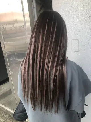 カラー ダブルスキルエクステ /羽エクステ白石宇由のヘアスタイル