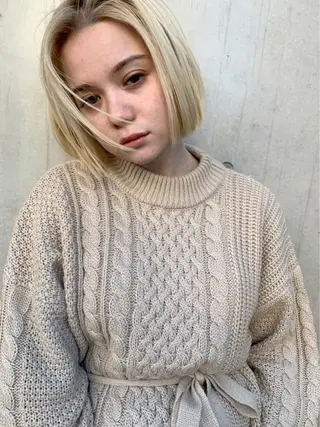ミディアム 透明感カラー🌿ボブ ✨飛田　ケイのヘアスタイル