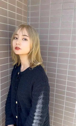 ミディアム 菊池 幹のヘアスタイル