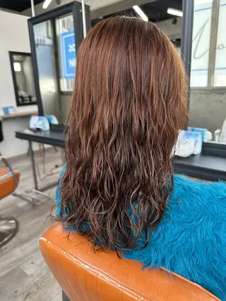 セミロング パーマ 川口髪質改善ウルトワ 🌈毛島健樹🌈のヘアスタイル