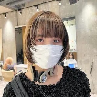 ミディアム カラー パーマ ☀️海外レイヤー 🇺🇸/ヒナコのヘアスタイル