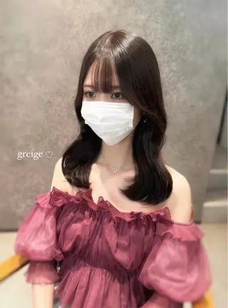 セミロング 川口 永遠のヘアスタイル