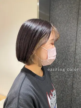 ショート カラー ヘアアレンジ ボブ /ニュアンス/ satomi🧸💖のヘアスタイル