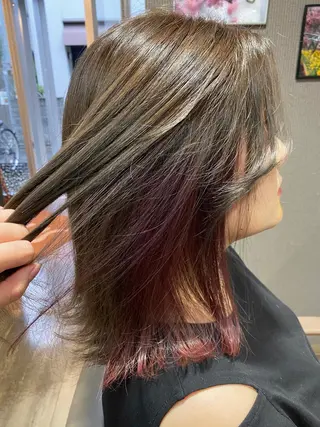 ミディアム カラー pep natsumiのヘアスタイル