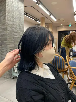 ミディアム カラー ヘアアレンジ ⭐️似合わせカットN o.1✨️けいとのヘアスタイル