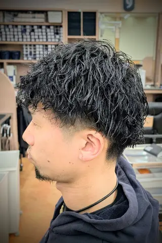 ショート パーマ 理容プラージュ燕三条 福井のヘアスタイル