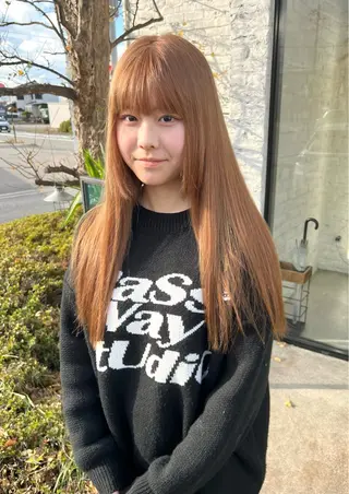 ロング カラー 池本 勇大のヘアスタイル