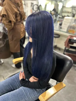 ロング カラー 髪質改善🩵縮毛矯正 代々木/木下のヘアスタイル