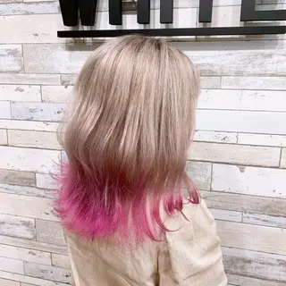 ミディアム 渋谷🤍ブリーチ エクステ🤍アミルのヘアスタイル