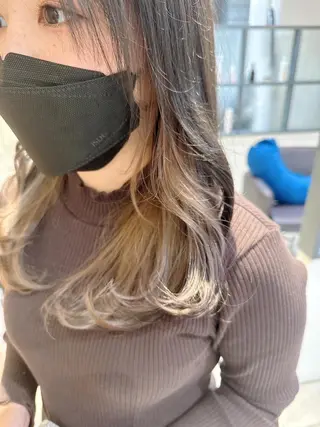 ミディアム カラー 宮澤 タケル ミディアムヘアのヘアスタイル