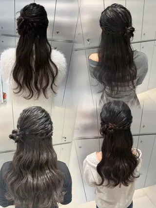 ヘアアレンジ ヘアセット🎀耳つぼ 👂💎MONAMIのヘアスタイル