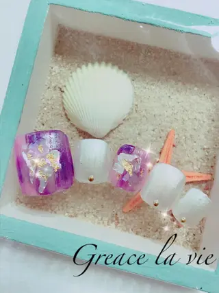 ショート カラー パーマ ヘアアレンジ キッズ ネイル マツエク・マツパ Greace la vie所属・Greace  la vieのネイルデザイン