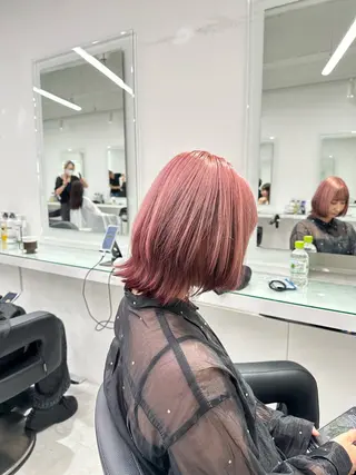 セミロング カラー ❄最強かわいいカラー ❄️MINA❄️のヘアスタイル