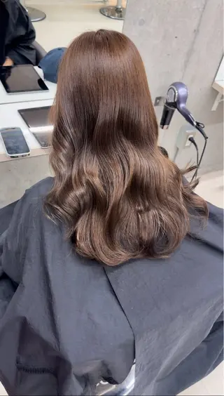 セミロング カラー うる艶ヘア♡韓国好き 透明感　shotaのヘアスタイル