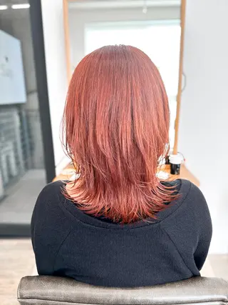 ミディアム カラー ブリーチカラー🔥 パーマ【佐々木凌平】のヘアスタイル