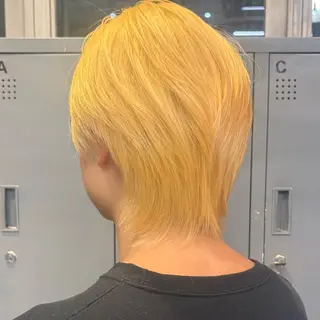 ミディアム カラー ヘアアレンジ メンズ 似合わせハイトーン 🩰/渡邉日向🕊のヘアスタイル