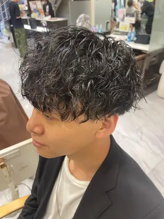 ショート パーマ メンズ 🌻メンズカット 落合諒🌻のヘアスタイル