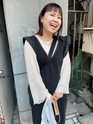 ミディアム さの あやねのヘアスタイル