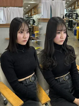 ロング カラーモデル募集 吉原佳穂💗のヘアスタイル