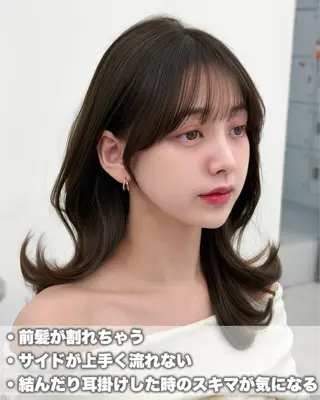 ロング カラー 韓国ヘア　紗希 🦋のヘアスタイル