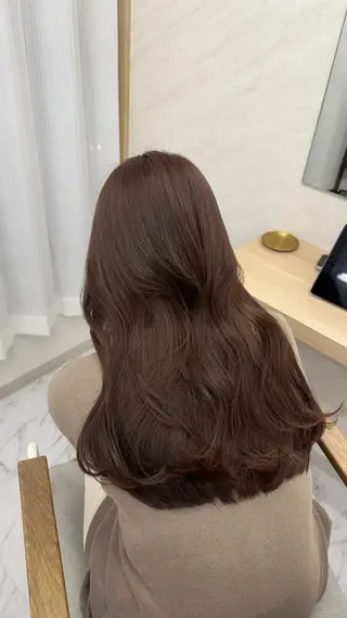 ロング カラー 天野 真依子のヘアスタイル