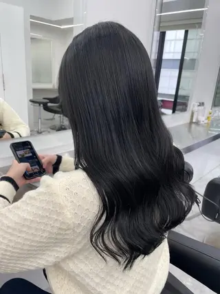 カラー 大人っぽ韓国ヘア 寒色💙yuma💙のヘアスタイル